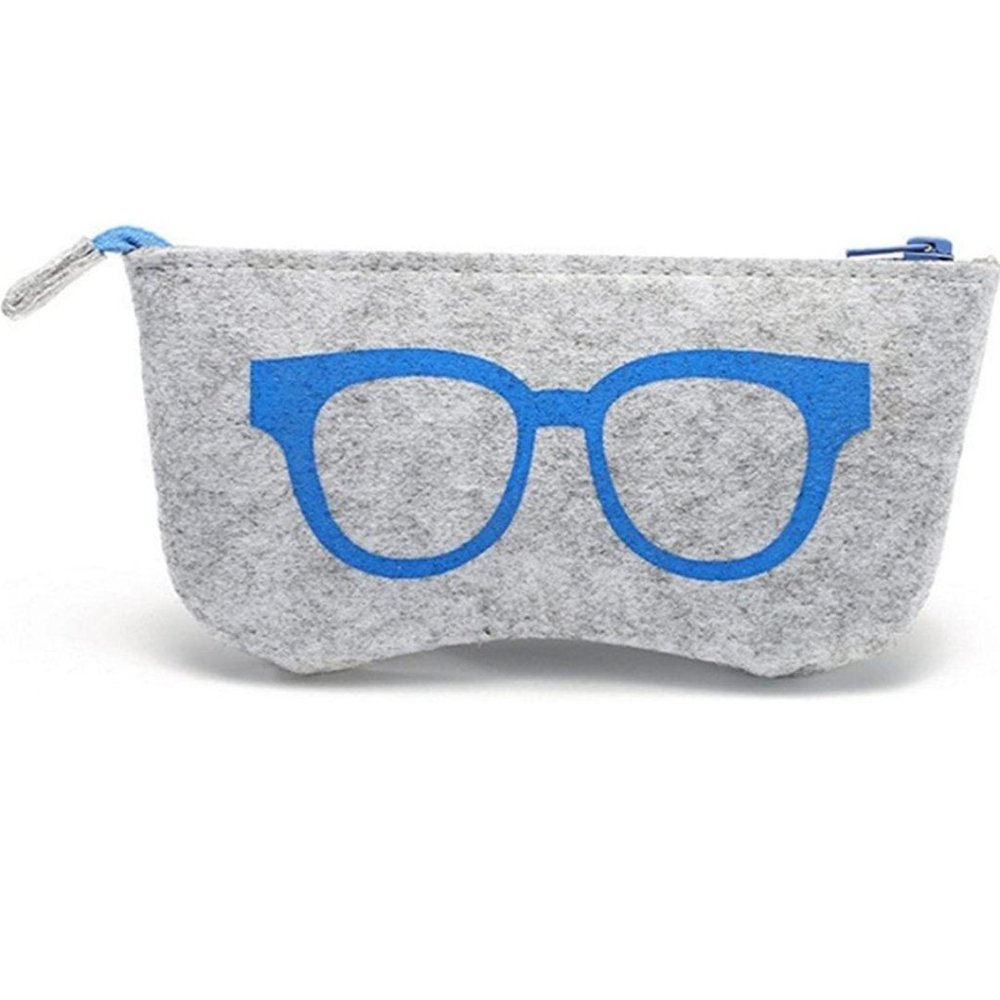 Felt Glasses Case w/ Blue Design